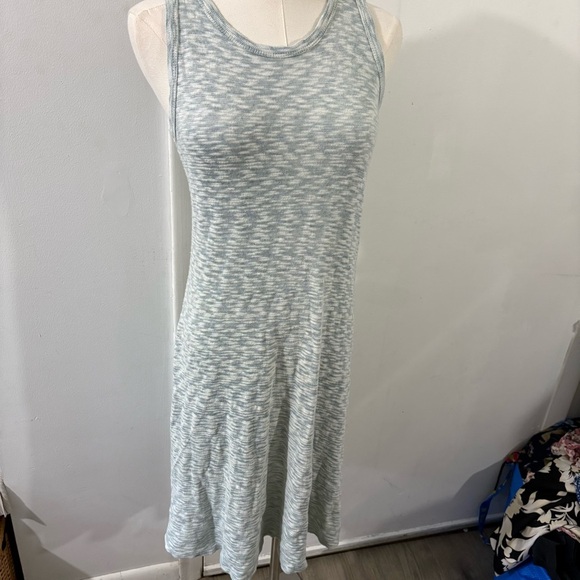 Anthropologie Sol Angeles Sz S Textured Sleeveless Dress Aqua Green Boho Coastal - Picture 3 of 9